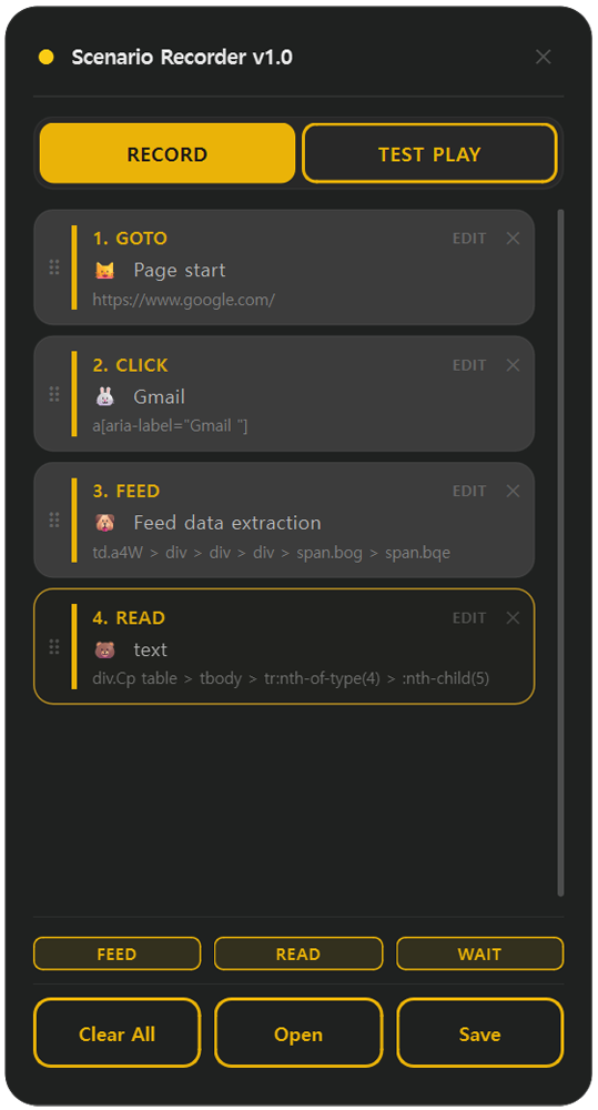 Recorder Panel